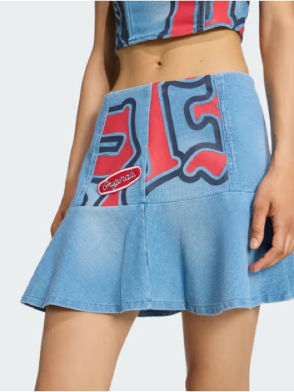ADIDAS ORIGINALS DENIM GFX SKIRT
